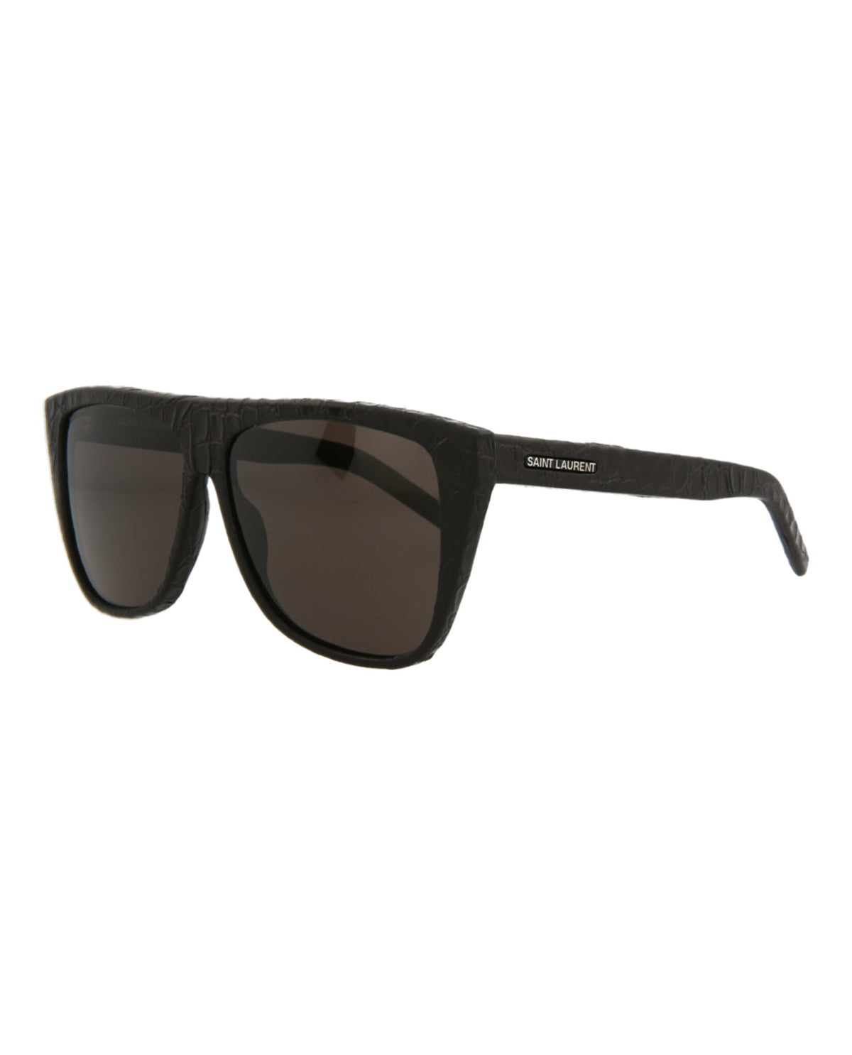 Saint Laurent Unisex Square/Rectangle Black Black Grey Fashion Designer Eyewear