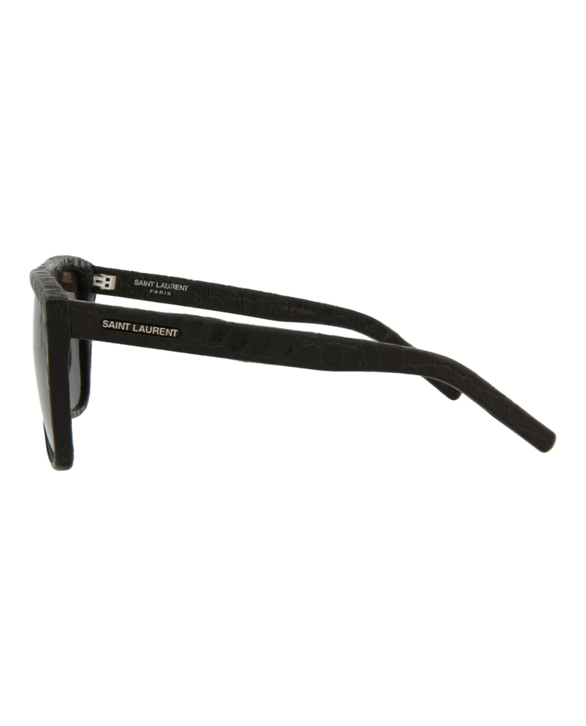 Saint Laurent Unisex Square/Rectangle Black Black Grey Fashion Designer Eyewear