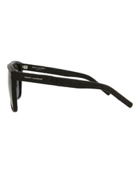 Saint Laurent Unisex Square/Rectangle Black Black Grey Fashion Designer Eyewear