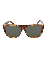 Saint Laurent Unisex Square/Rectangle Havana Havana Grey Fashion Designer Eyewear Havana Havana Grey