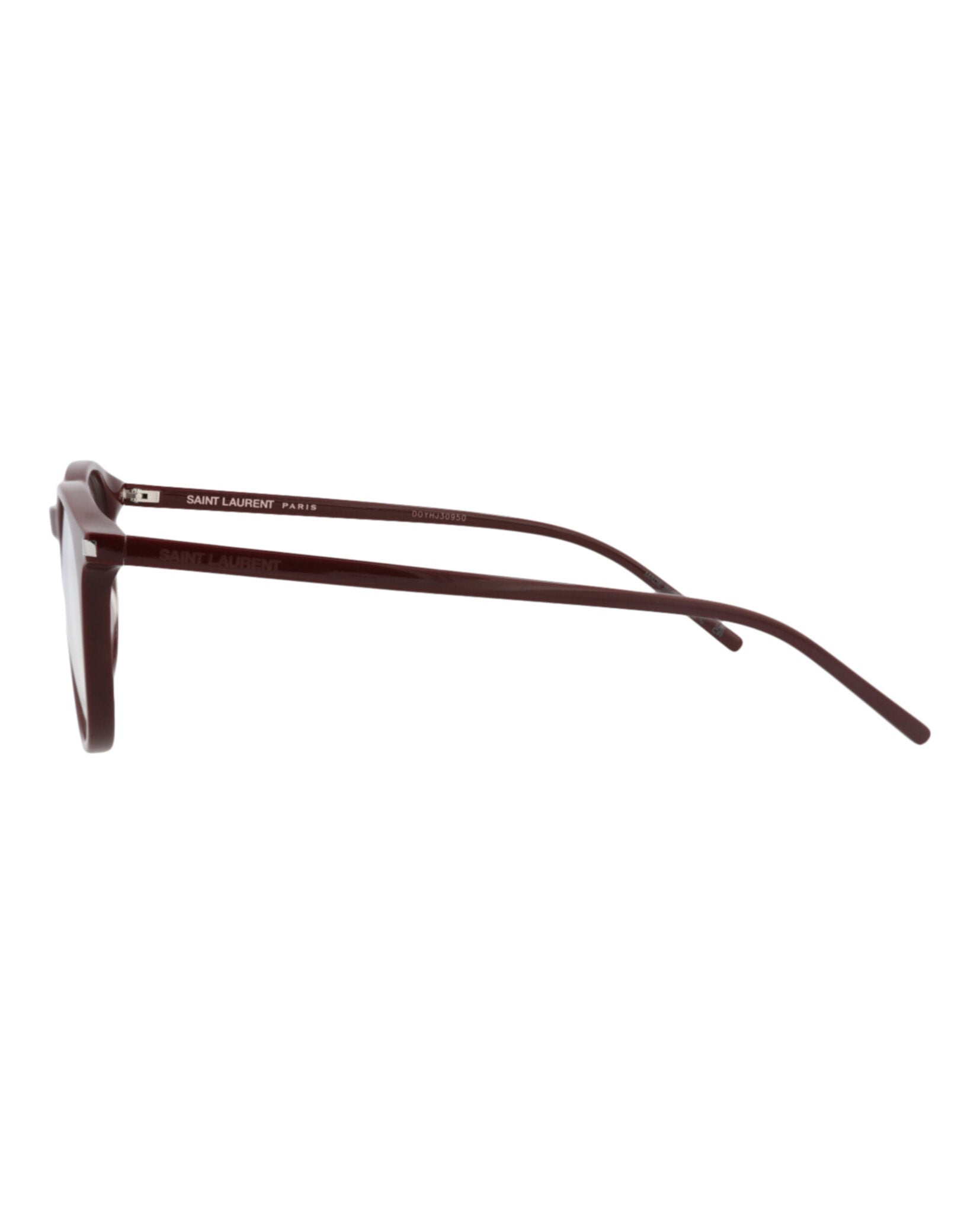 Saint Laurent Saint Laurent Unisex Round/Oval Burgundy Burgundy Transparent Fashion Designer Eyewear