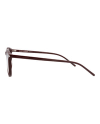 Saint Laurent Saint Laurent Unisex Round/Oval Burgundy Burgundy Transparent Fashion Designer Eyewear