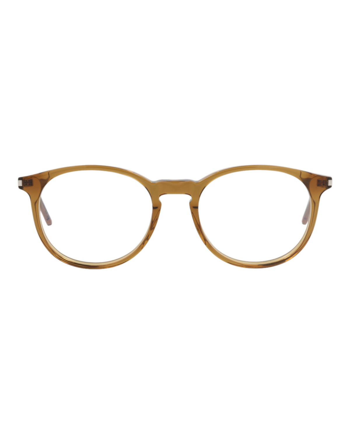 Saint Laurent Unisex Round/Oval Brown Brown Transparent Fashion Designer Eyewear