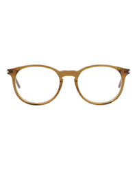 Saint Laurent Unisex Round/Oval Brown Brown Transparent Fashion Designer Eyewear