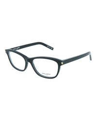 Saint Laurent Womens Square/Rectangle Shiny Black Fashion Designer Eyewear