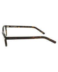 Saint Laurent Womens Square/Rectangle Shiny Olive Havana Fashion Designer Eyewear
