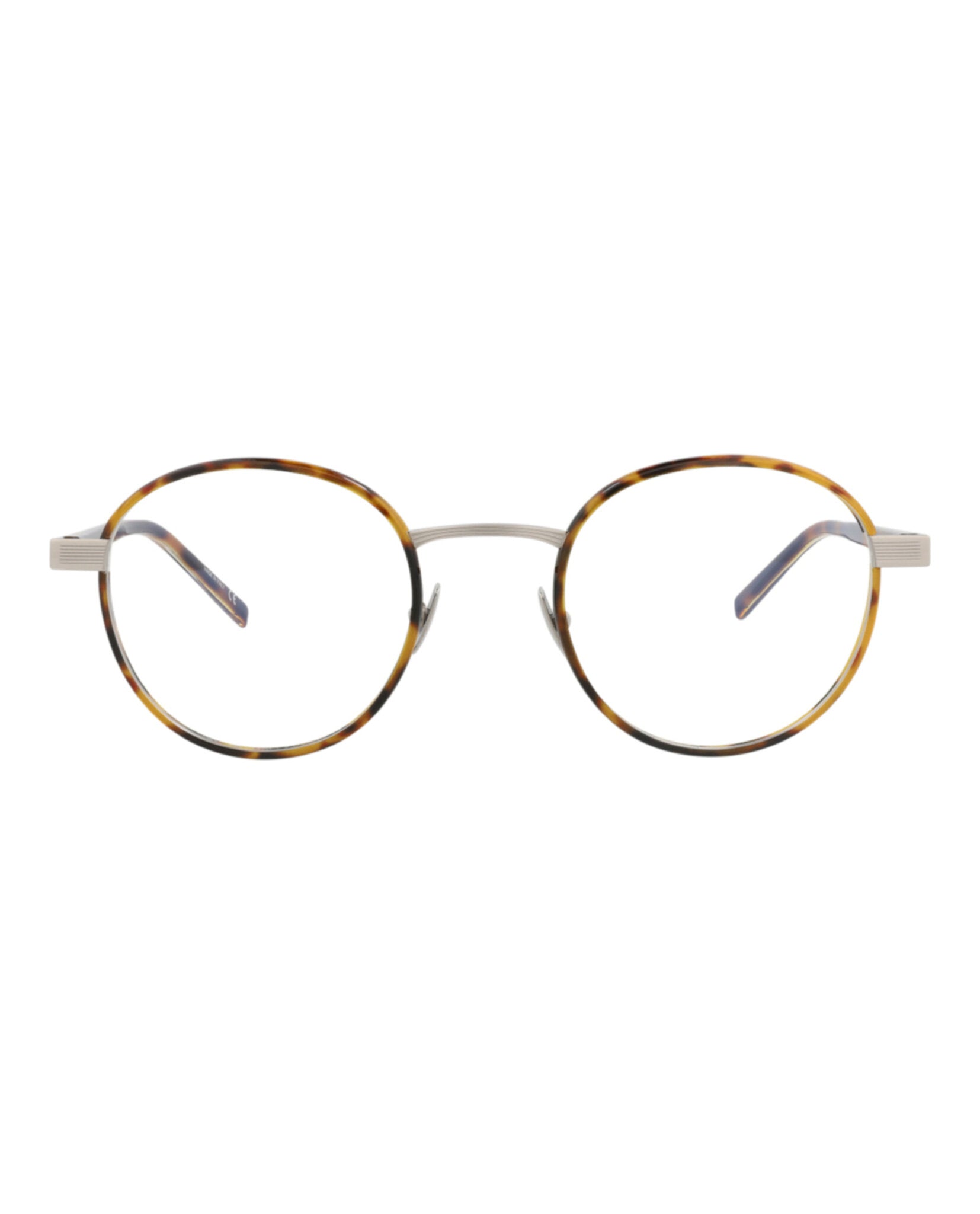 Saint Laurent Saint Laurent Unisex Round/Oval Havana Havana Transparent Fashion Designer Eyewear