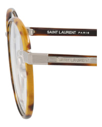 Saint Laurent Saint Laurent Unisex Round/Oval Havana Havana Transparent Fashion Designer Eyewear