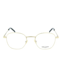 Saint Laurent Mens Round/Oval Gold Clear Fashion Designer Eyewear