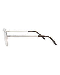 Saint Laurent Mens Square/Rectangle Silver Silver Transparent Fashion Designer Eyewear
