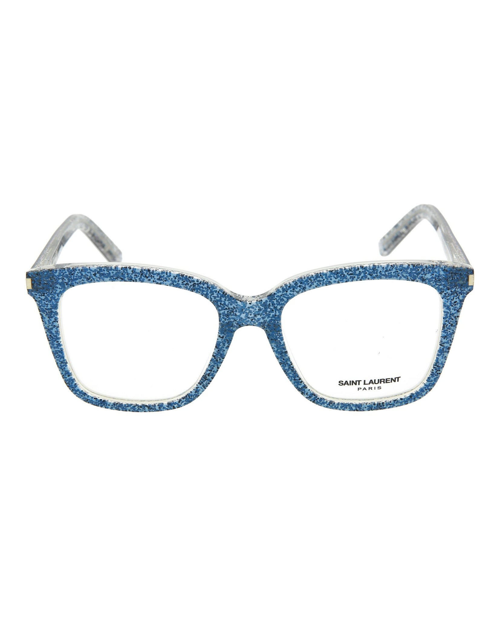 Saint Laurent Saint Laurent Womens Square/Rectangle Blue Blue Transparent Fashion Designer Eyewear