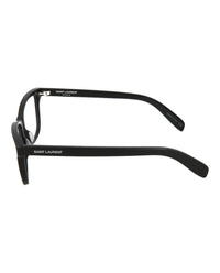 Saint Laurent Saint Laurent Unisex Square/Rectangle Black Black Transparent Fashion Designer Eyewear