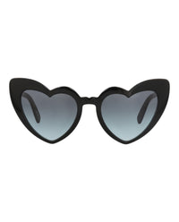Saint Laurent Saint Laurent Womens Cat Eye Black Black Grey Fashion Designer Eyewear