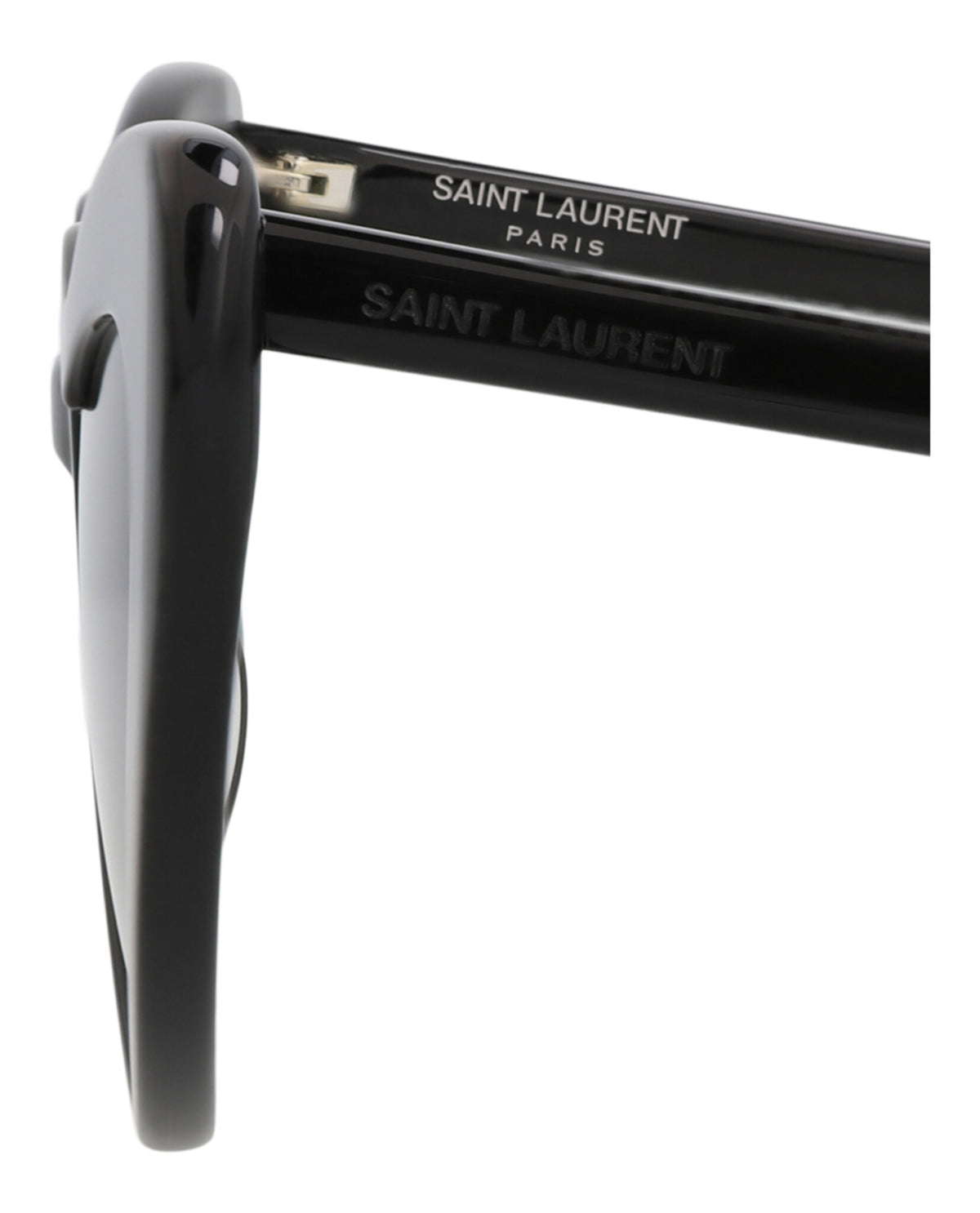 Saint Laurent Saint Laurent Womens Cat Eye Black Black Grey Fashion Designer Eyewear