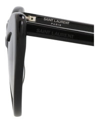 Saint Laurent Saint Laurent Womens Cat Eye Black Black Grey Fashion Designer Eyewear