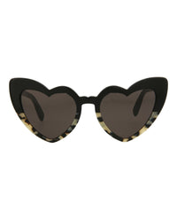Saint Laurent Saint Laurent Womens Cat Eye Havana Black Fashion Designer Eyewear