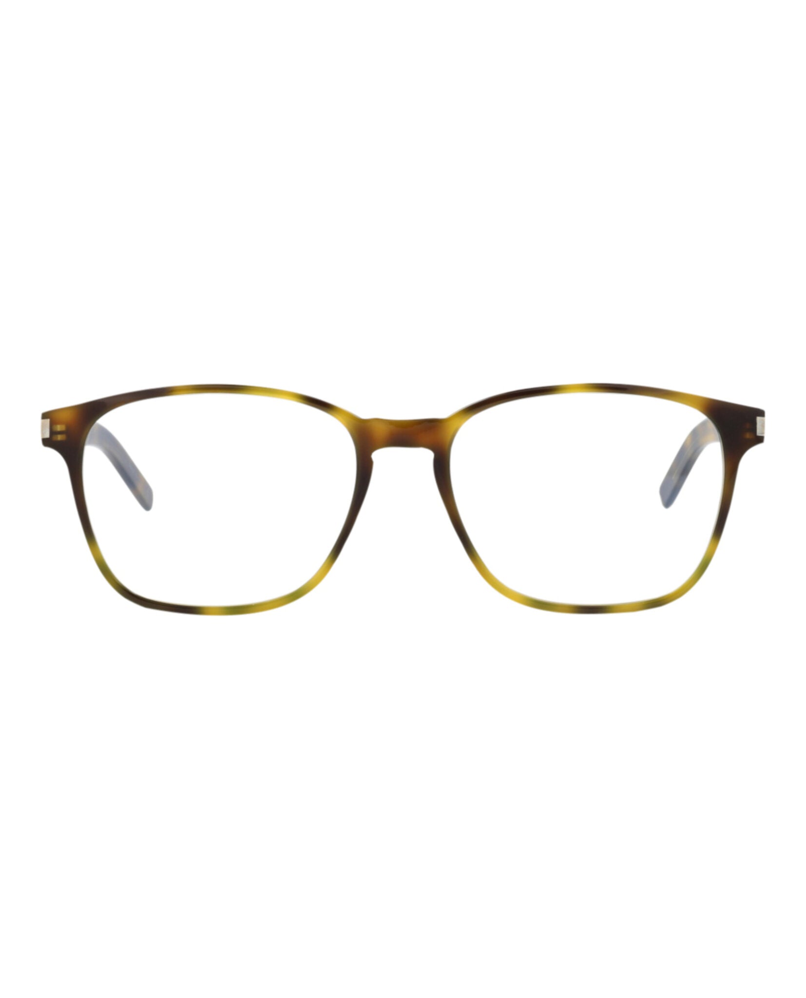 Saint Laurent Saint Laurent Unisex Square/Rectangle Havana Havana Transparent Fashion Designer Eyewear