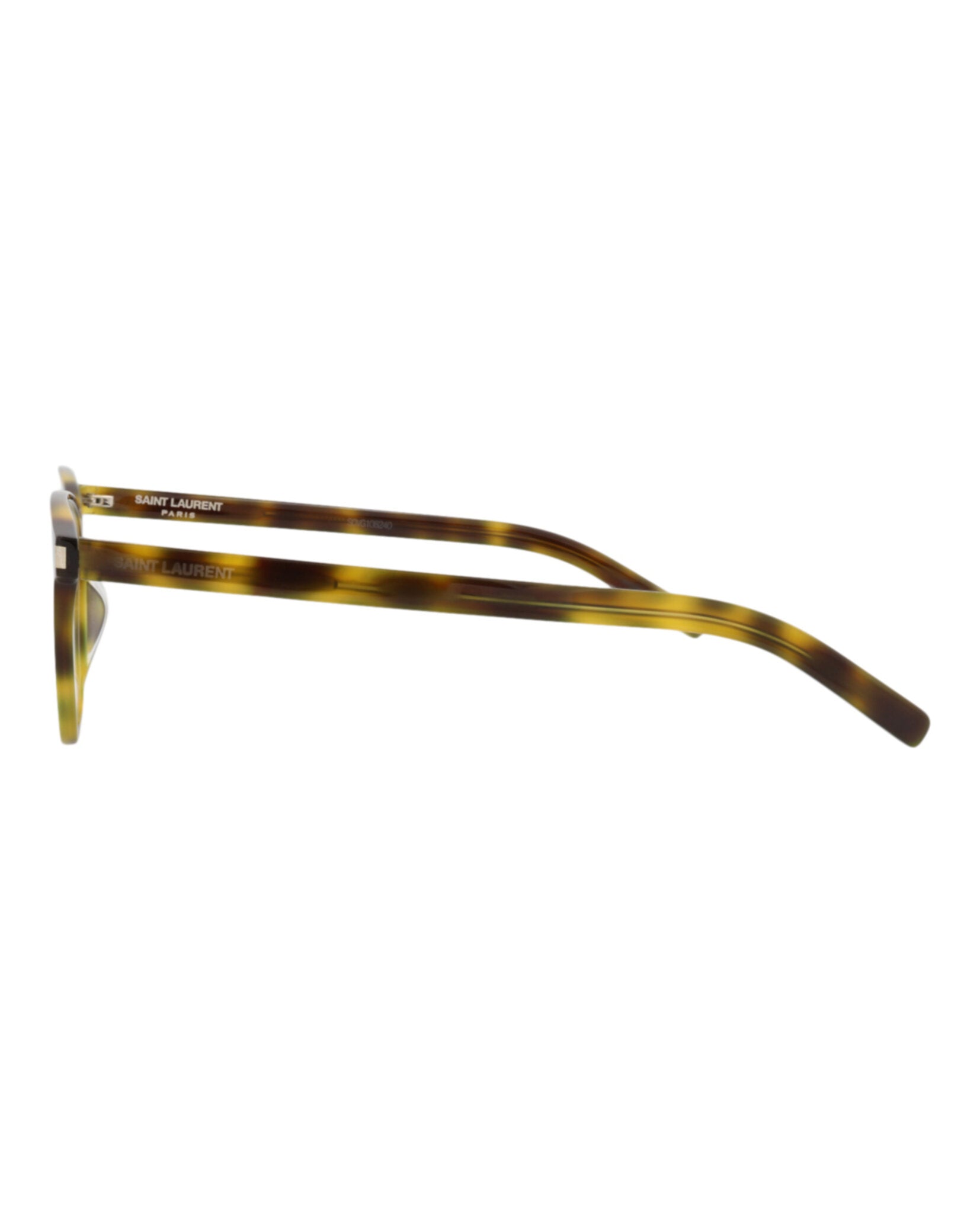 Saint Laurent Saint Laurent Unisex Square/Rectangle Havana Havana Transparent Fashion Designer Eyewear