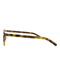 Saint Laurent Saint Laurent Unisex Square/Rectangle Havana Havana Transparent Fashion Designer Eyewear