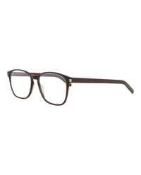 Saint Laurent Saint Laurent Unisex Square/Rectangle Brown Brown Transparent Fashion Designer Eyewear