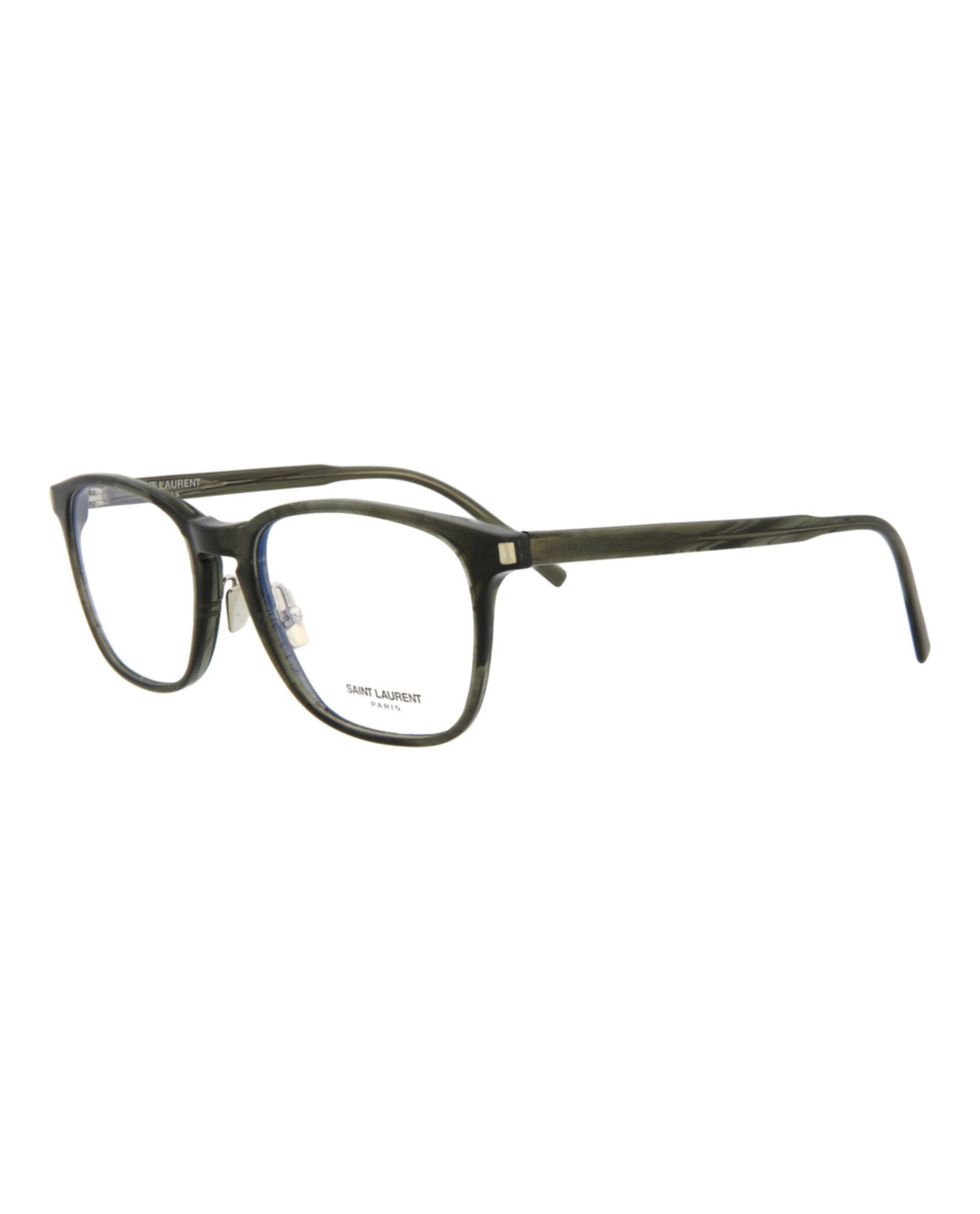 Saint Laurent Saint Laurent Mens Square/Rectangle Grey Grey Transparent Fashion Designer Eyewear
