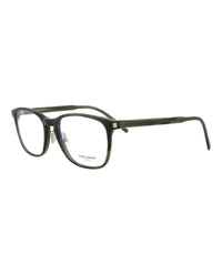 Saint Laurent Saint Laurent Mens Square/Rectangle Grey Grey Transparent Fashion Designer Eyewear
