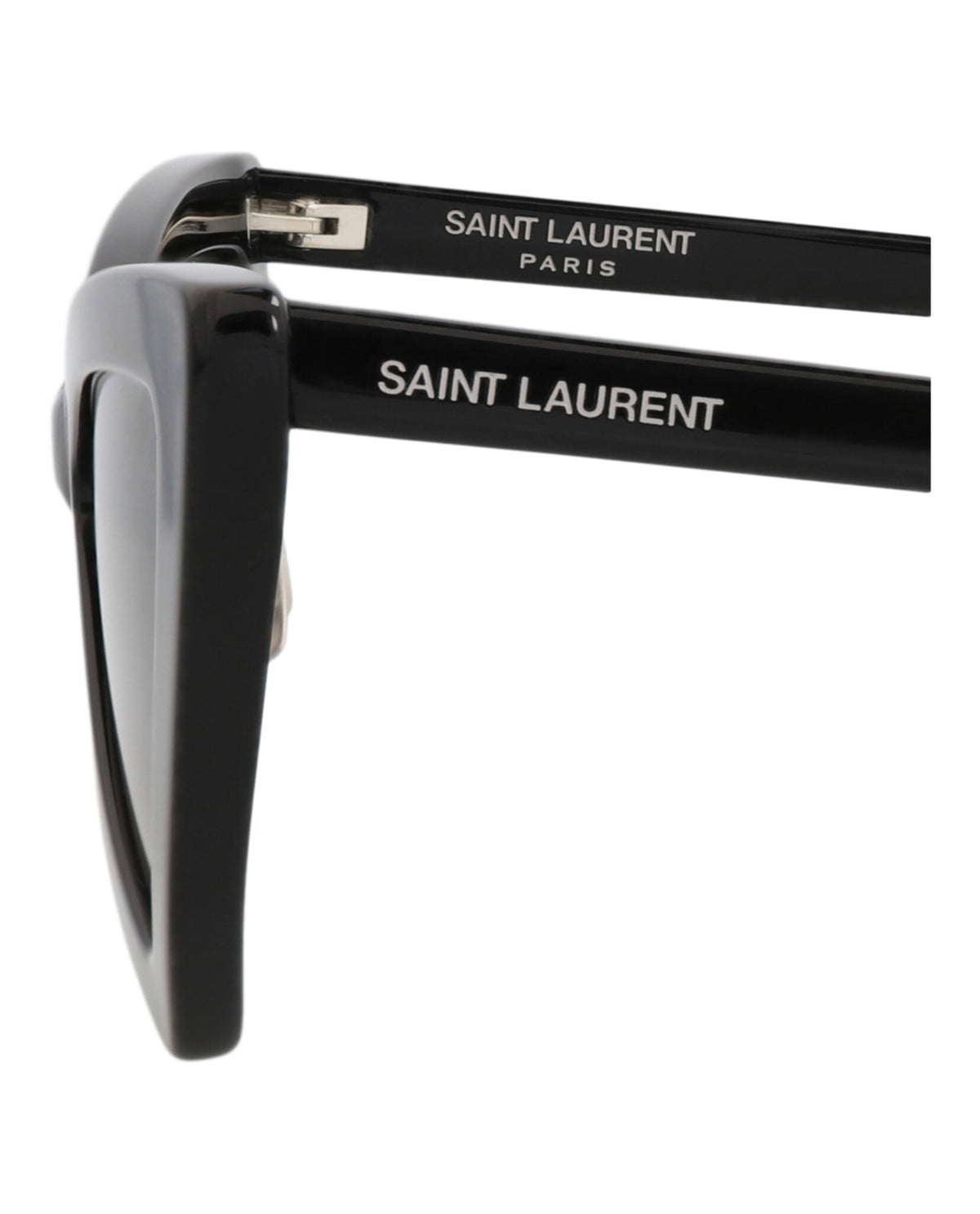 Saint Laurent Womens Cat Eye Black Black Black Fashion Designer Eyewear