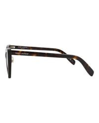 Saint Laurent Womens Cat Eye Havana Havana Grey Fashion Designer Eyewear