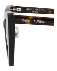 Saint Laurent Womens Cat Eye Havana Havana Grey Fashion Designer Eyewear