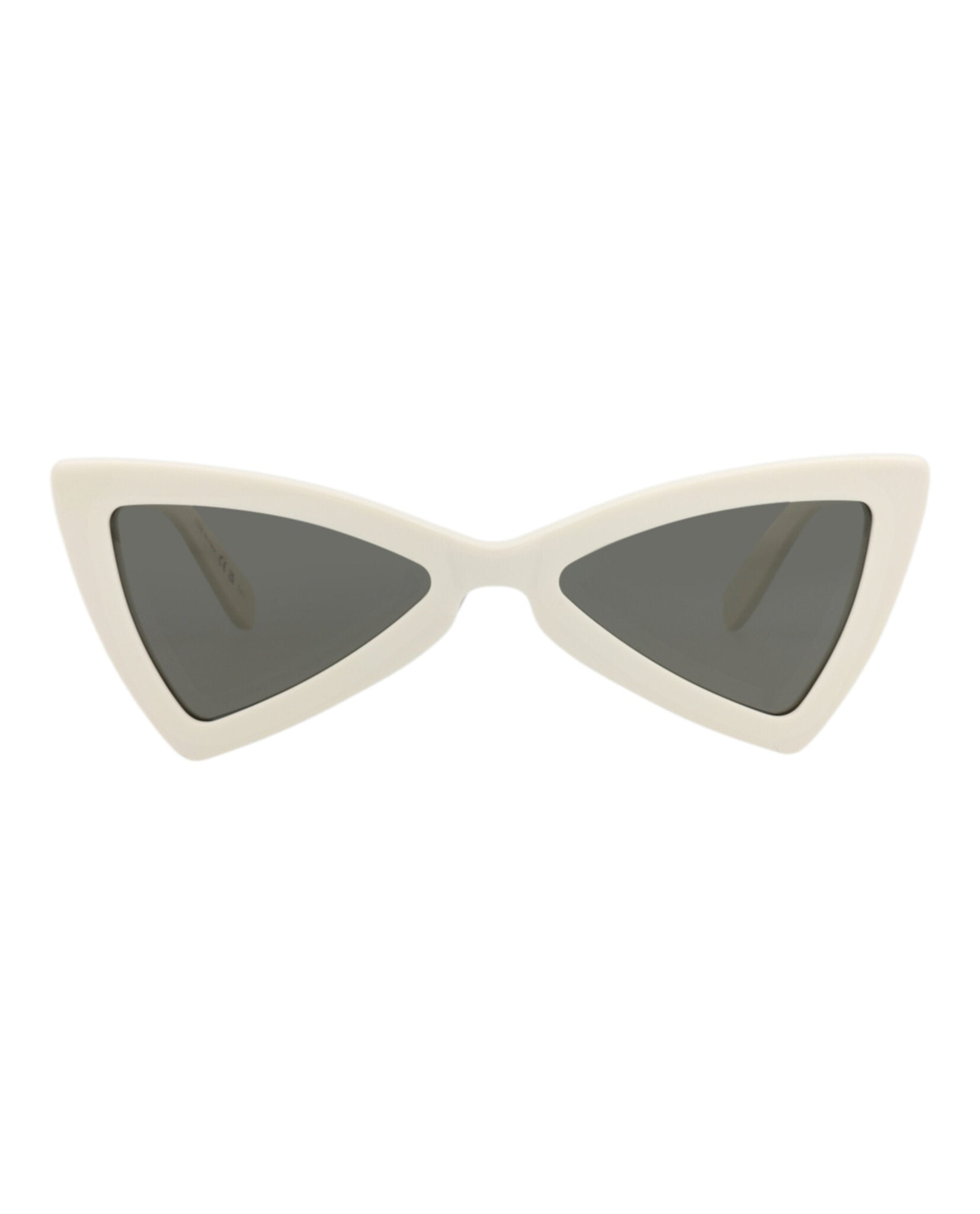 Saint Laurent Womens Cat Eye White White Grey Fashion Designer Eyewear