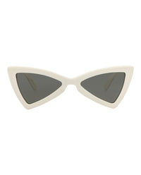 Saint Laurent Womens Cat Eye White White Grey Fashion Designer Eyewear