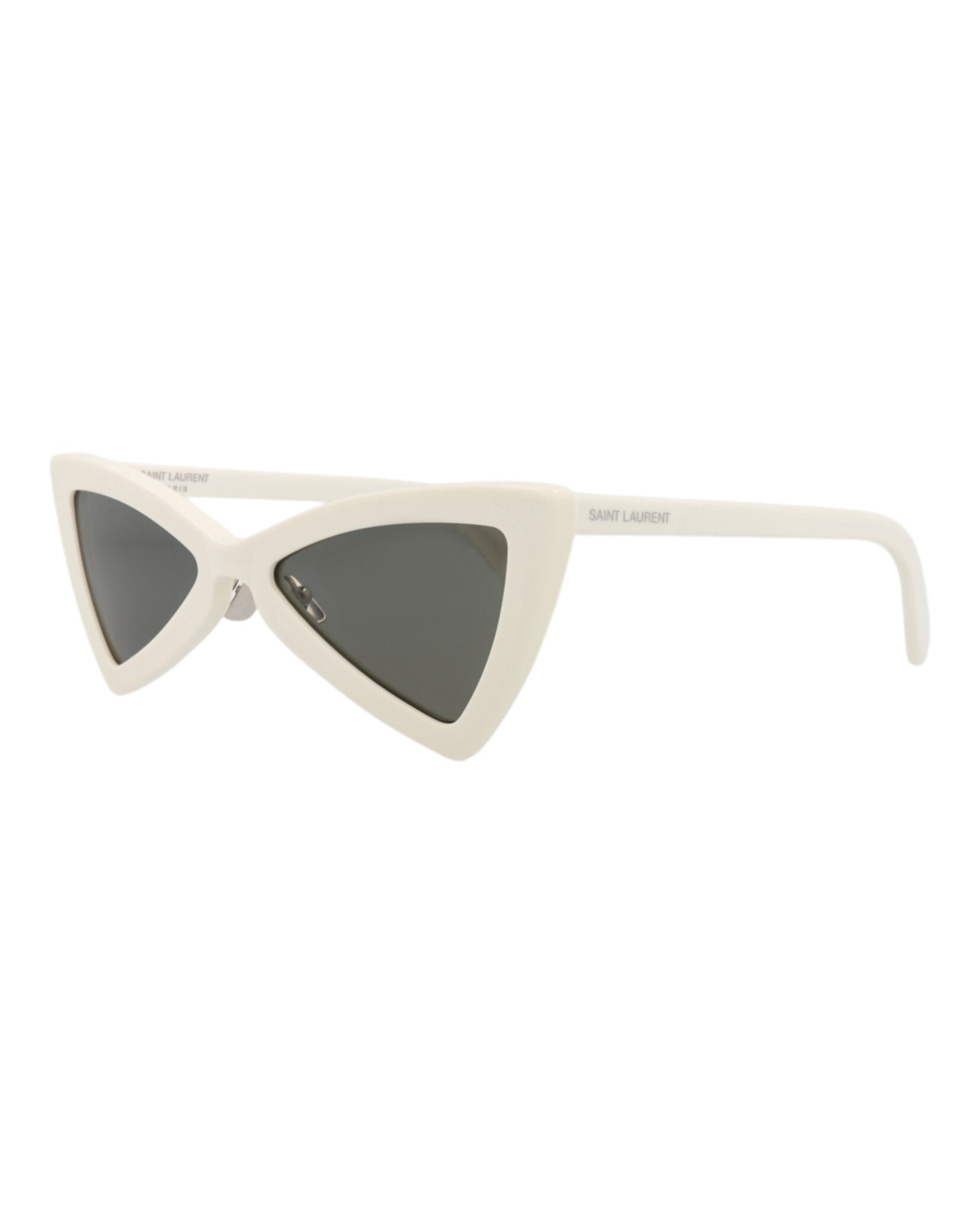 Saint Laurent Womens Cat Eye White White Grey Fashion Designer Eyewear