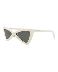 Saint Laurent Womens Cat Eye White White Grey Fashion Designer Eyewear