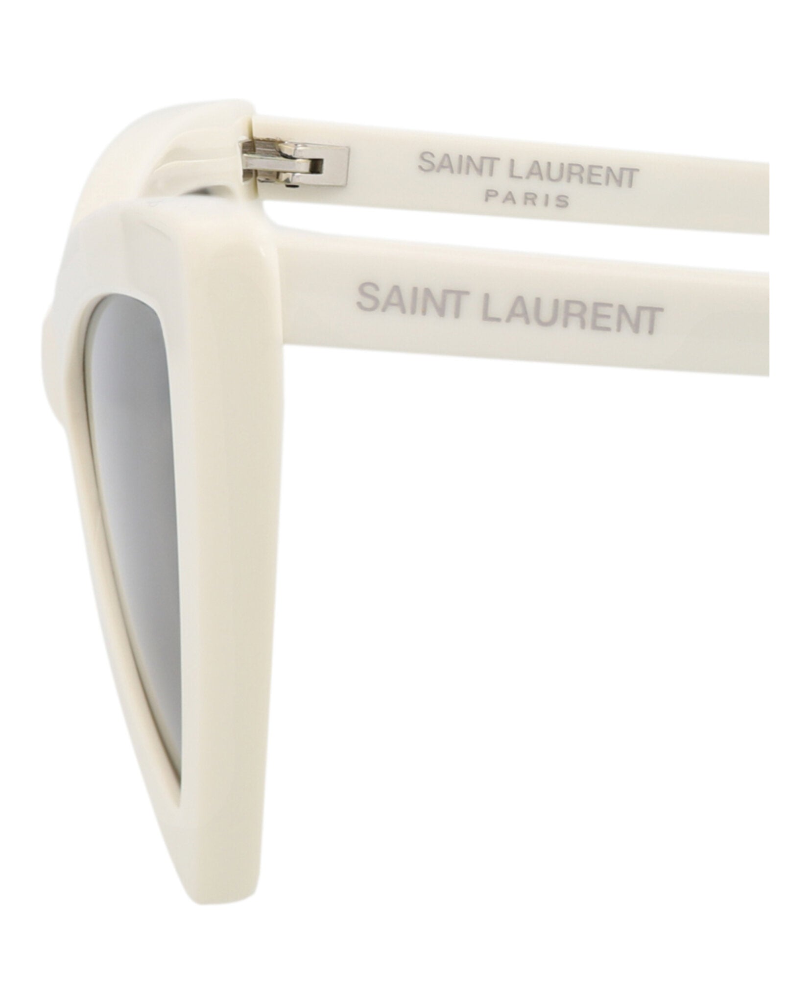 Saint Laurent Womens Cat Eye White White Grey Fashion Designer Eyewear