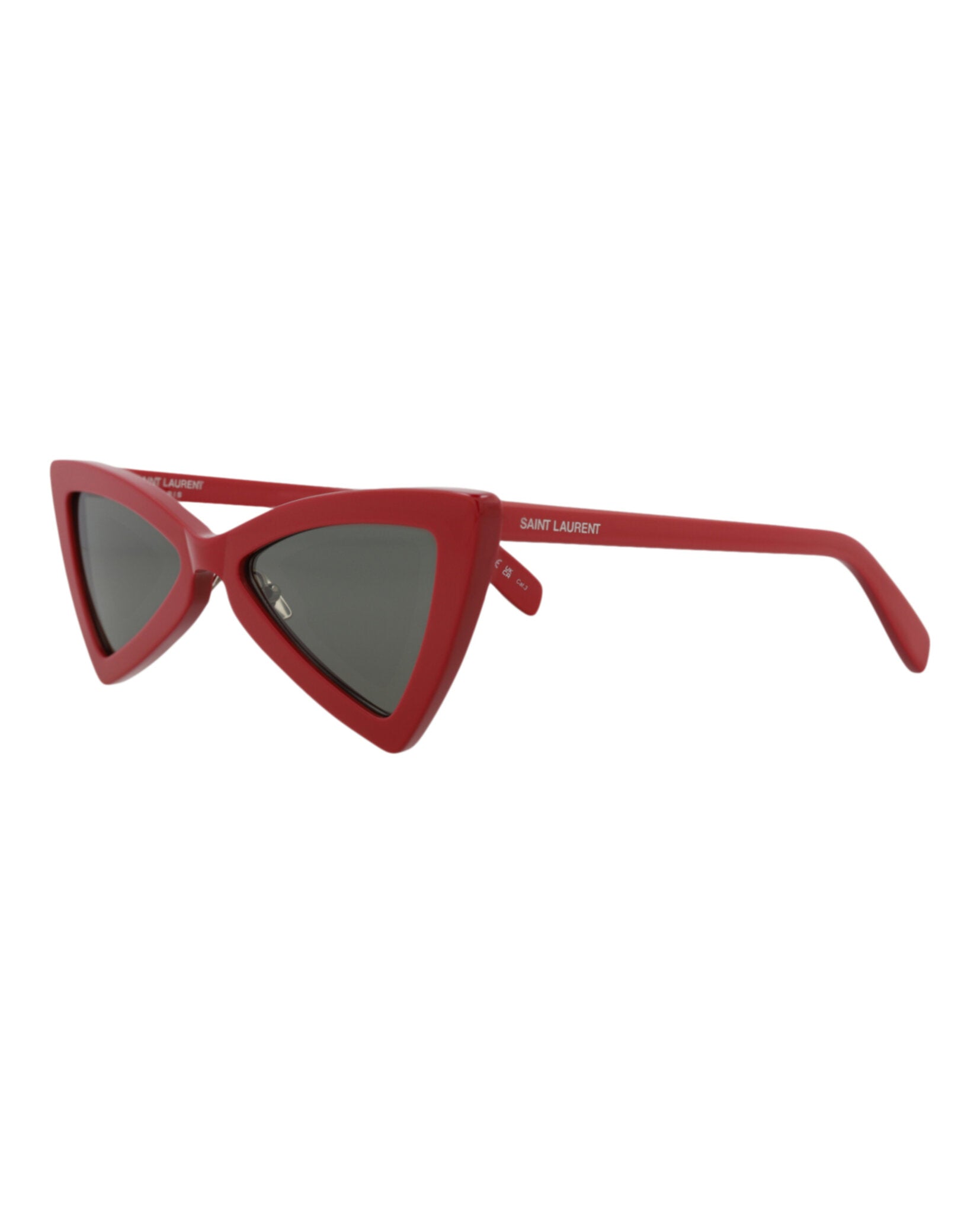 Saint Laurent Womens Cat Eye Red Red Grey Fashion Designer Eyewear