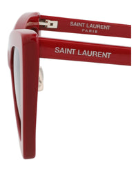 Saint Laurent Womens Cat Eye Red Red Grey Fashion Designer Eyewear