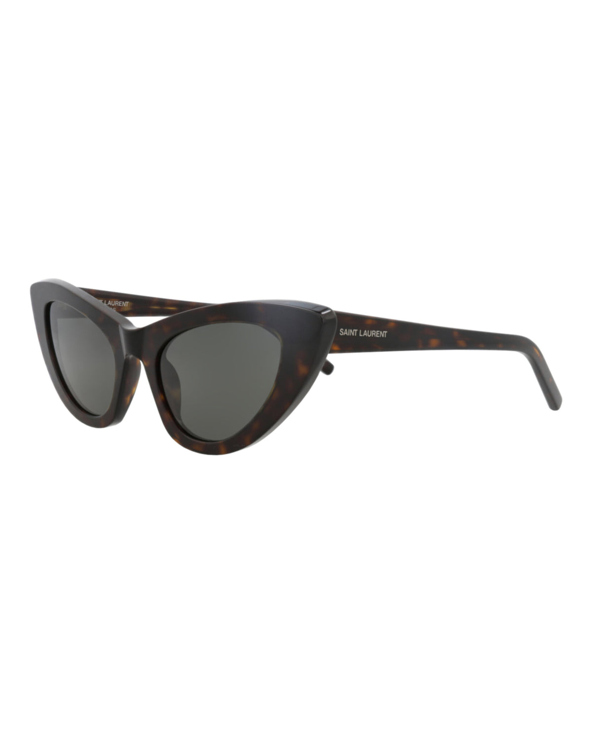 Saint Laurent Womens Cat Eye Havana Havana Grey Fashion Designer Eyewear