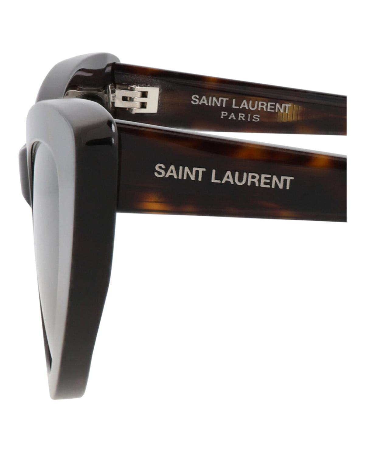 Saint Laurent Womens Cat Eye Havana Havana Grey Fashion Designer Eyewear