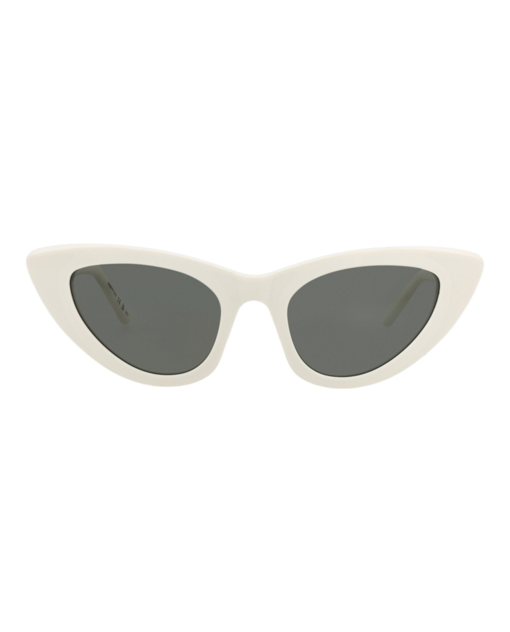 Saint Laurent Saint Laurent Womens Cat Eye White White Grey Fashion Designer Eyewear