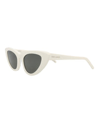 Saint Laurent Saint Laurent Womens Cat Eye White White Grey Fashion Designer Eyewear