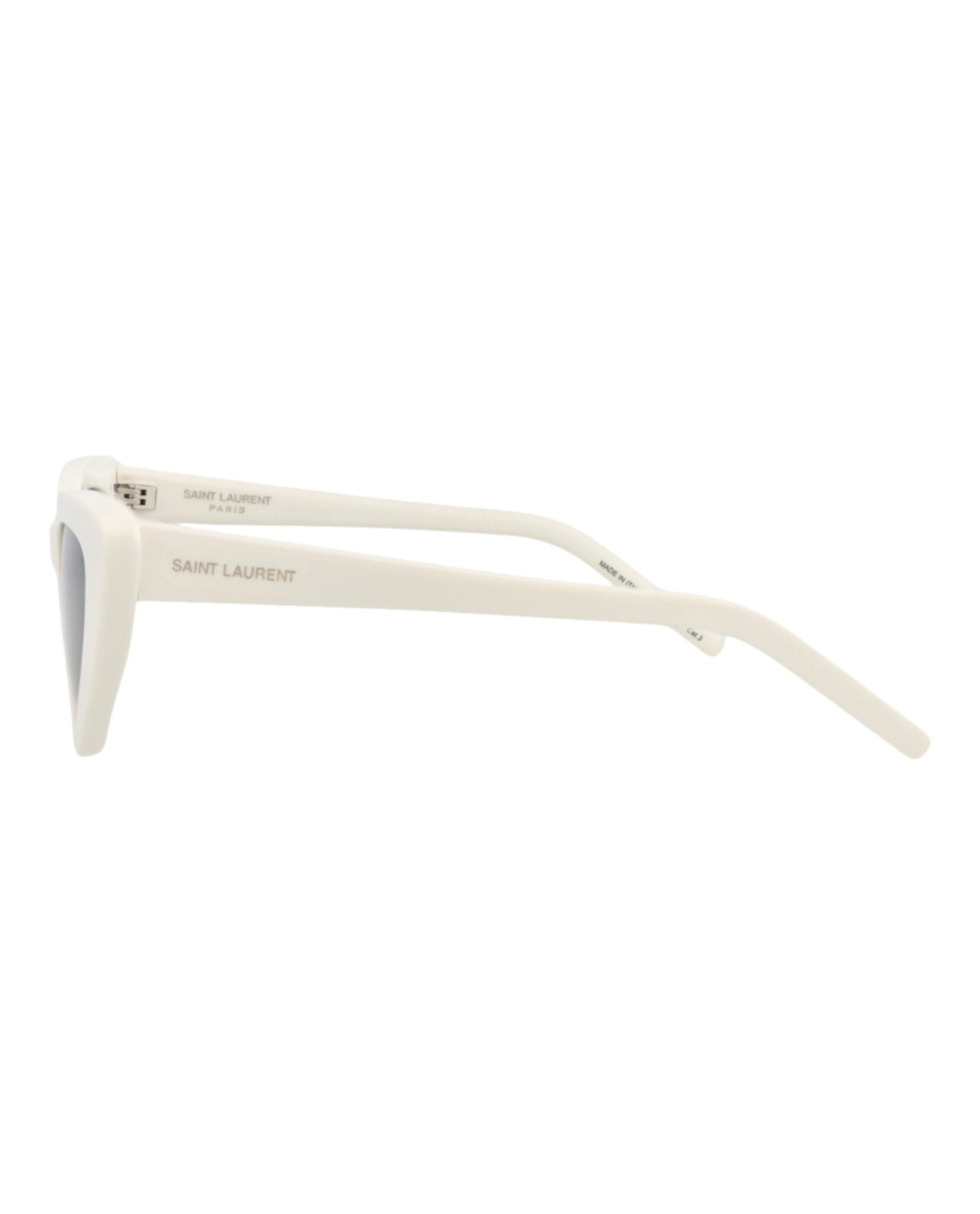Saint Laurent Saint Laurent Womens Cat Eye White White Grey Fashion Designer Eyewear