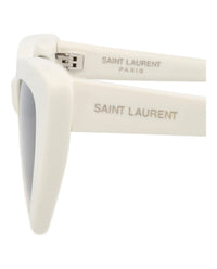 Saint Laurent Saint Laurent Womens Cat Eye White White Grey Fashion Designer Eyewear