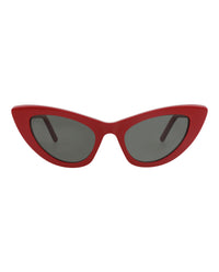 Saint Laurent Saint Laurent Womens Cat Eye Red Red Grey Fashion Designer Eyewear
