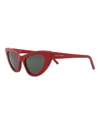 Saint Laurent Saint Laurent Womens Cat Eye Red Red Grey Fashion Designer Eyewear
