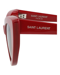 Saint Laurent Saint Laurent Womens Cat Eye Red Red Grey Fashion Designer Eyewear