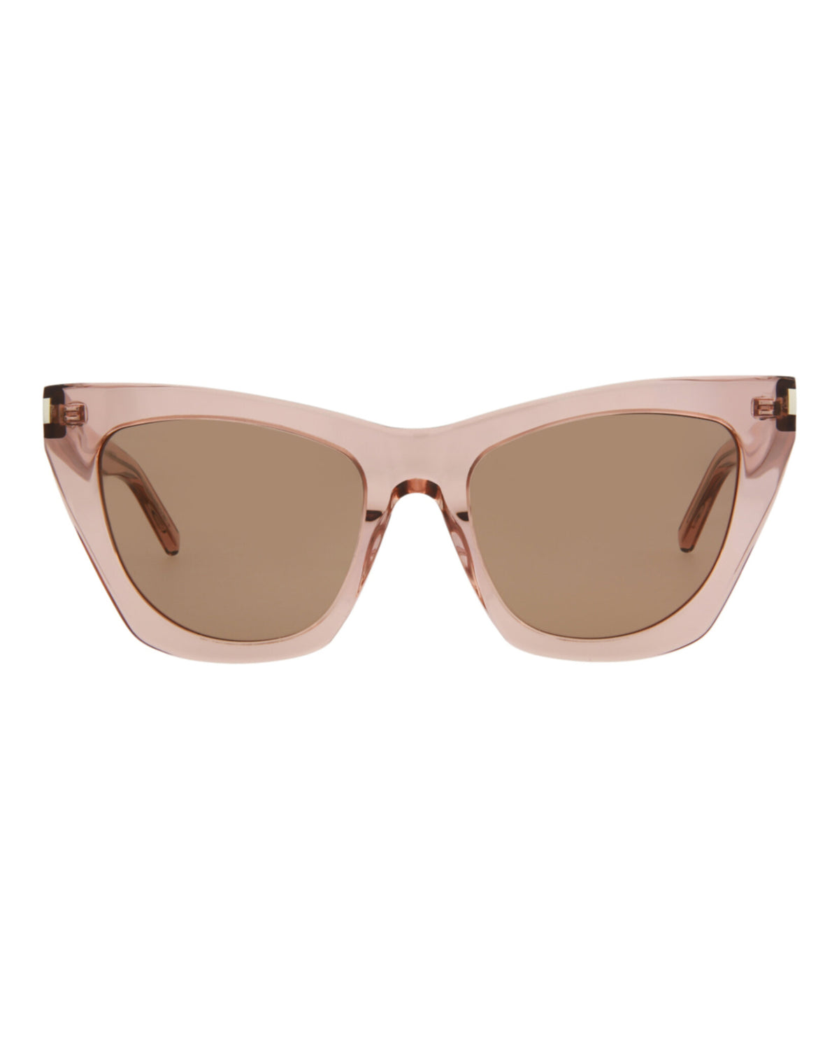 Saint Laurent Womens Cat Eye Pink Pink Brown Fashion Designer Eyewear