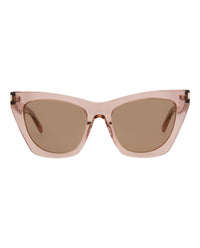 Saint Laurent Womens Cat Eye Pink Pink Brown Fashion Designer Eyewear
