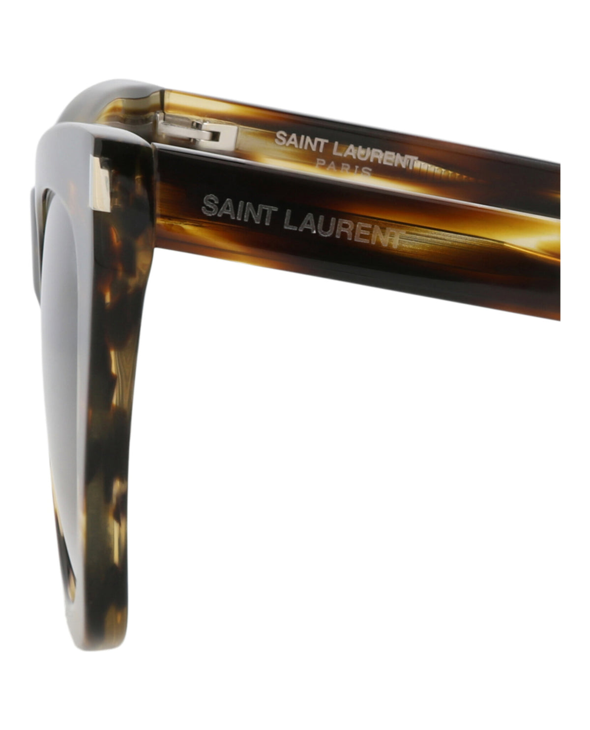 Saint Laurent Womens Cat Eye Havana Havana Grey Fashion Designer Eyewear