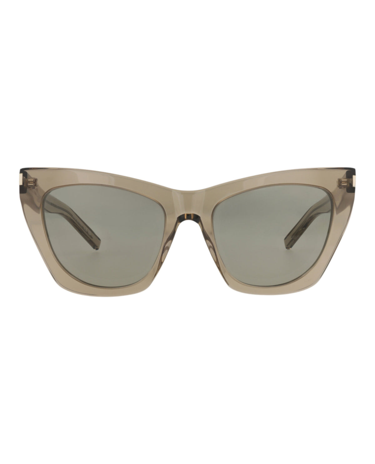 Saint Laurent Womens Cat Eye Brown Brown Grey Fashion Designer Eyewear