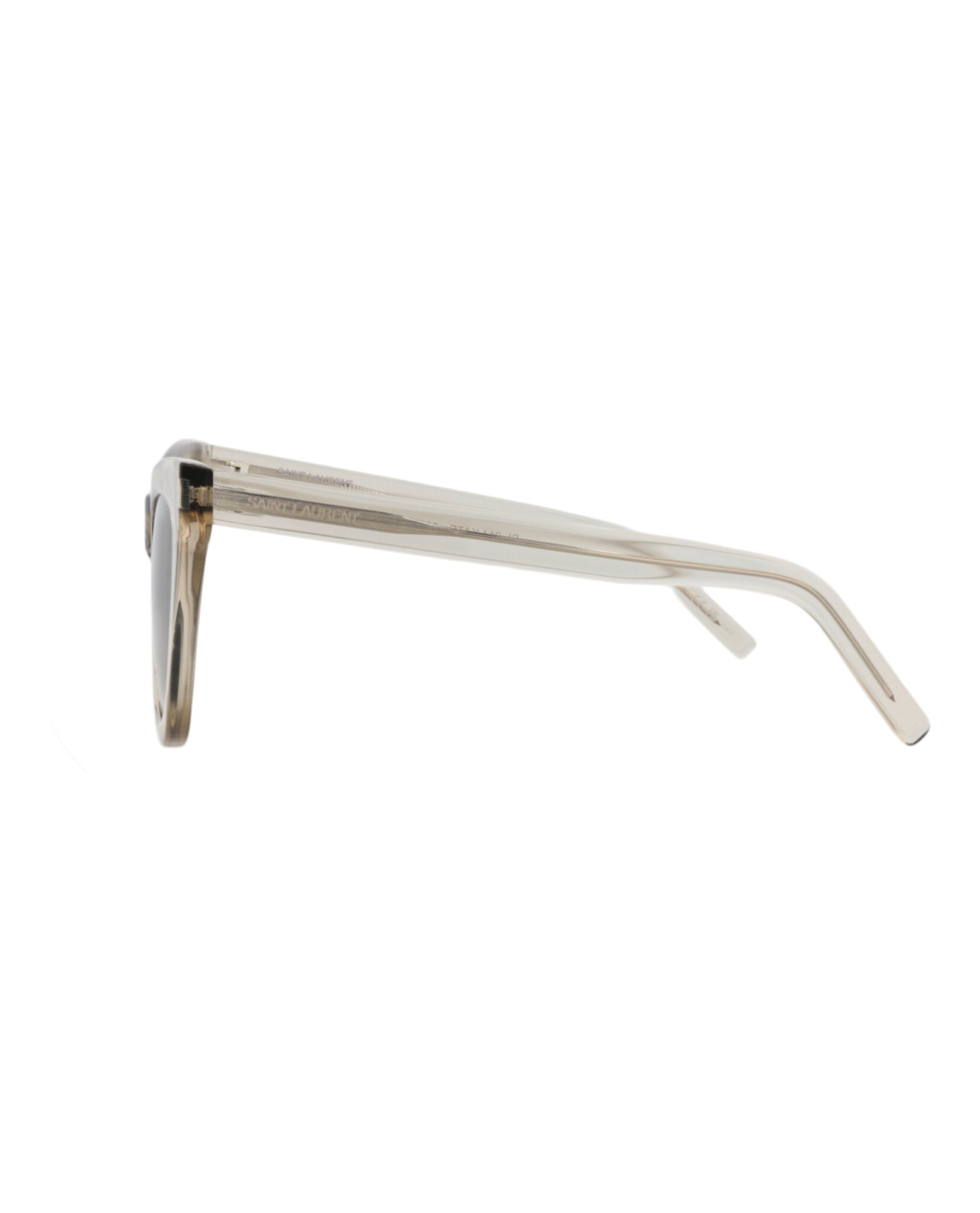 Saint Laurent Womens Cat Eye Beige Beige Brown Fashion Designer Eyewear